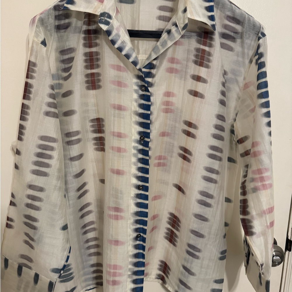Parfois Sheer Blouse With Pattern - image 1